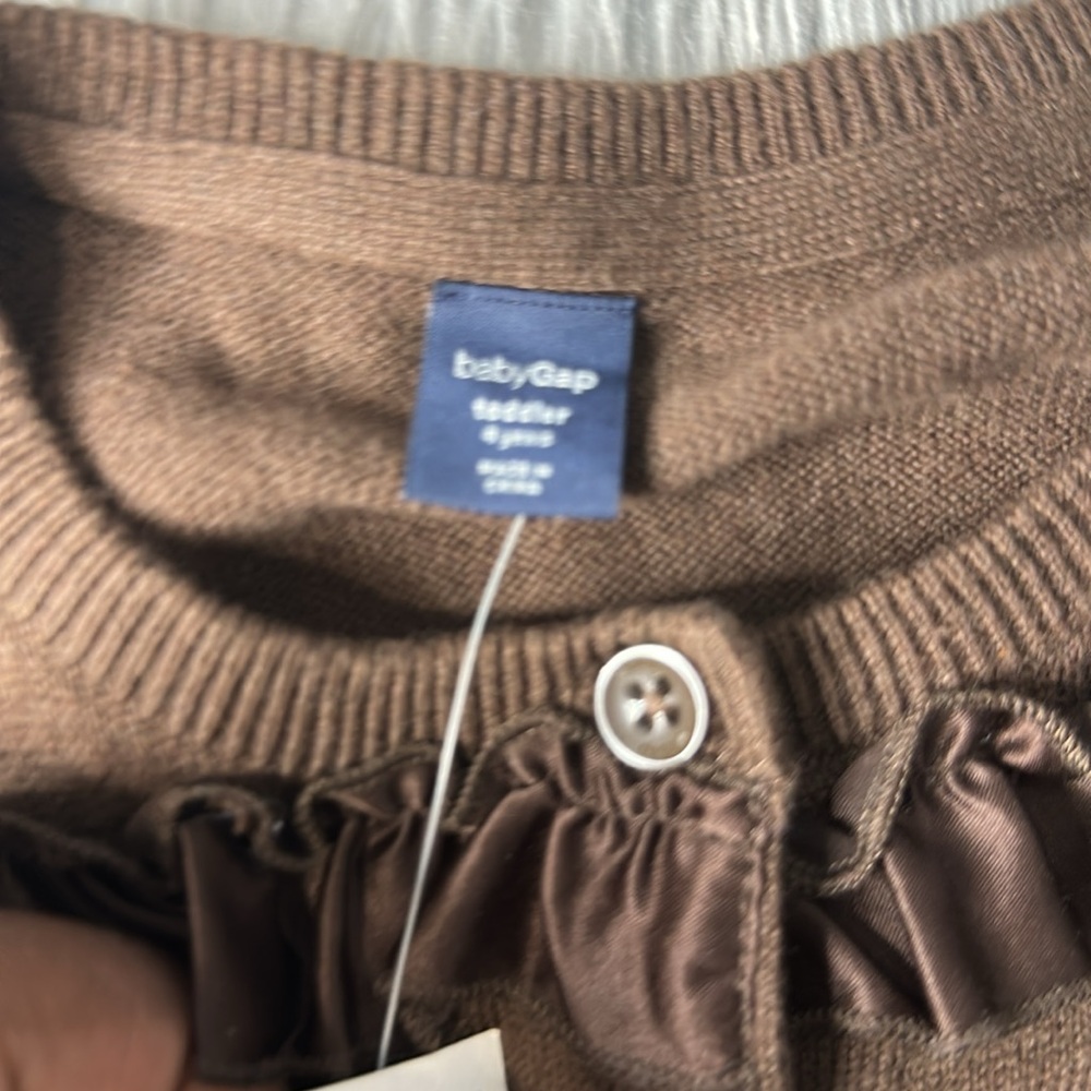 Baby GAP Brown Ruffle Sweater - Picture 2 of 3